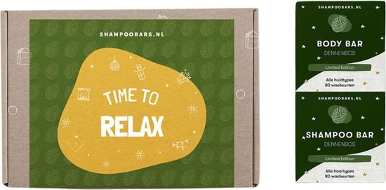 Giftbox ShampooBars Time To Relax – Shampoo Bar Dennenbos + Body Bar Dennenbos