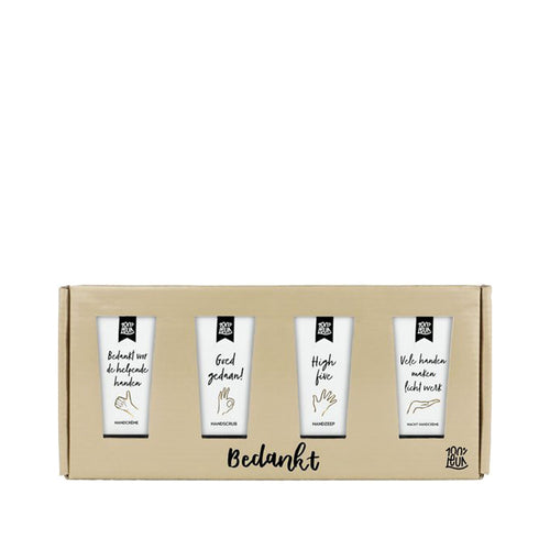 100%LEUK – Brievenbuspakket - Bedankt voor de helpende handen – set met 4 producten