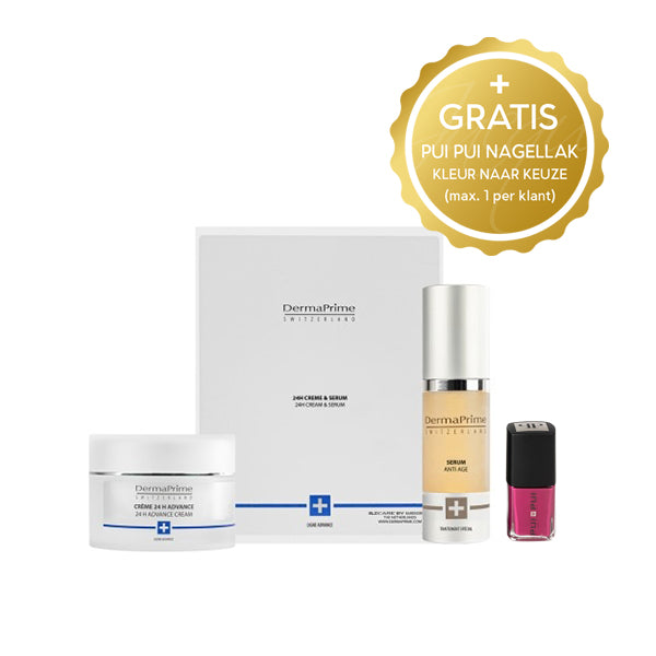 DermaPrime Advance Box – crème & serum tegen rimpels – set + gratis nagellak
