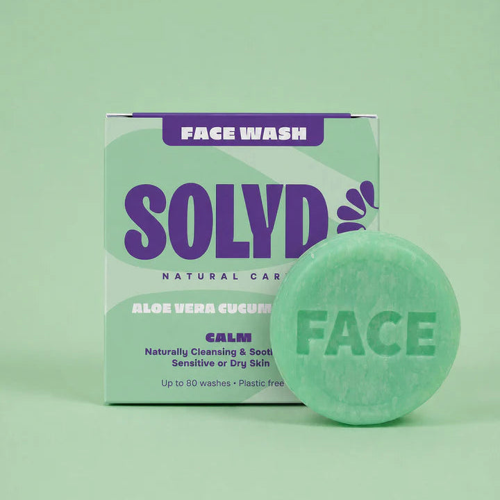 Solyd – Face Wash Bar Aloe Vera Cucumber – gezichtsreiniger – 30 gram