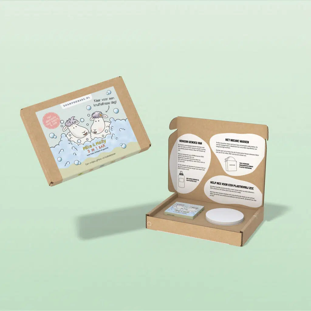 Giftbox Shampoobars Mike & Molly – 3-in-1 Shampoo Bar voor Kinderen