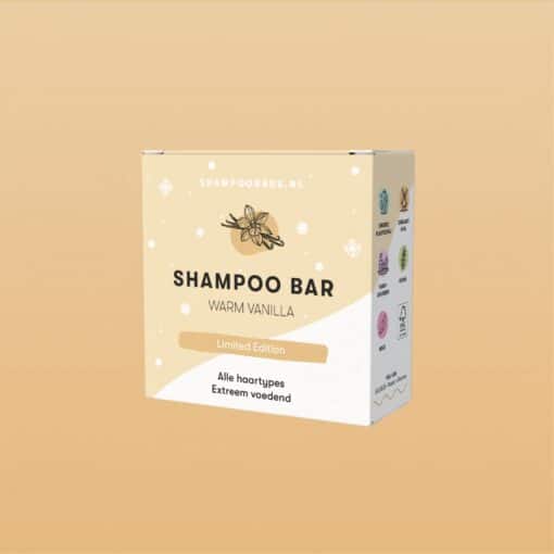 Giftbox ShampooBars Warm Vanilla Spa at home – 3 bars + bamboe plank