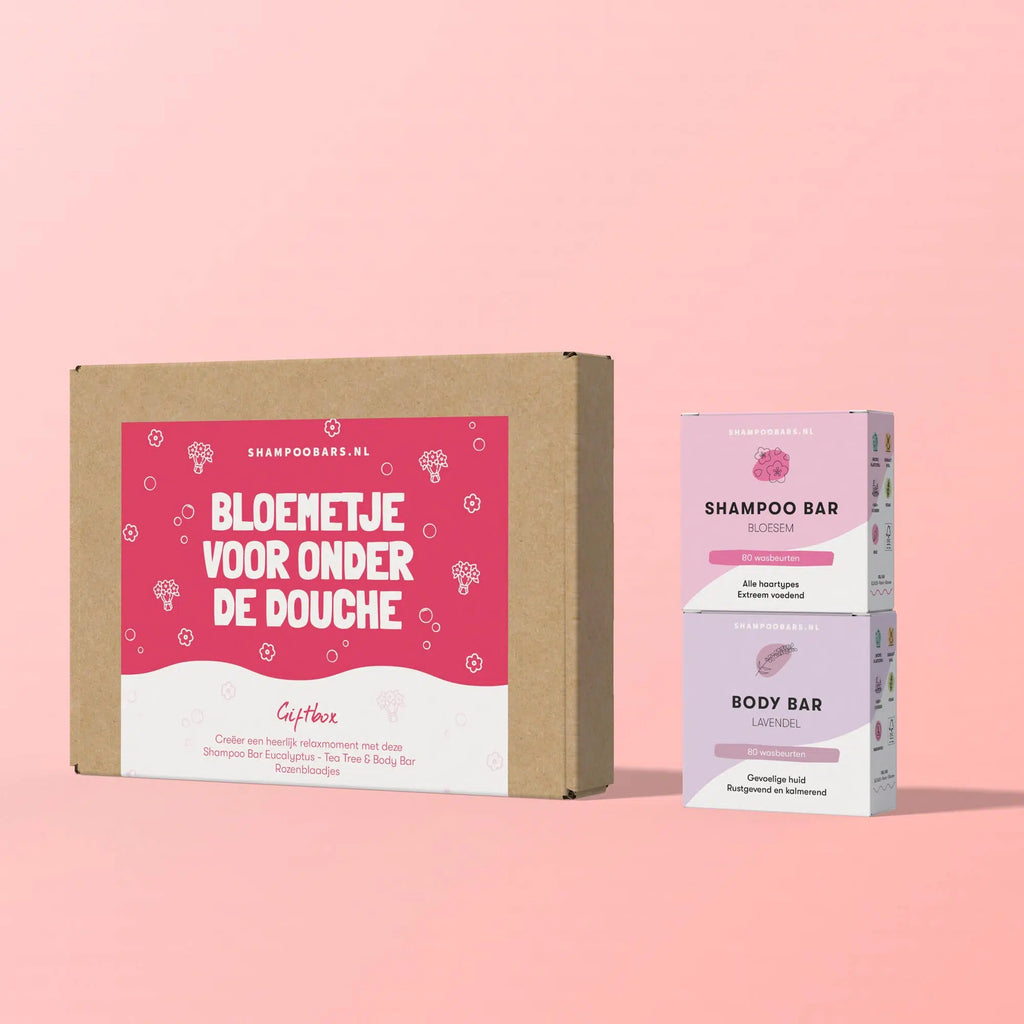 Giftbox ShampooBars bloemetje voor onder de douche – shampoo bar + body bar