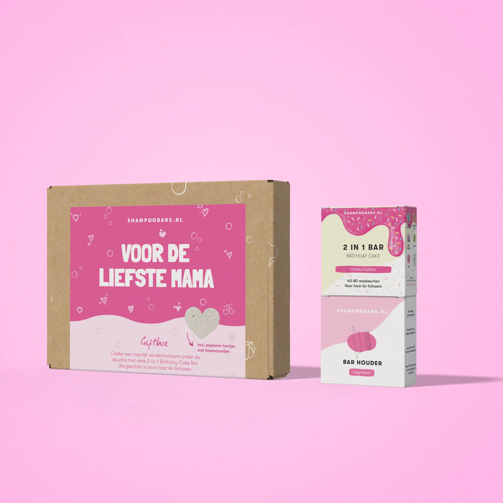 Giftbox ShampooBars voor de liefste mama – 2-in-1 bar + houder