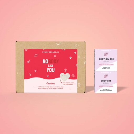 Giftbox ShampooBars noBODY like you – body bar + body oil bar + bloemzaadjes
