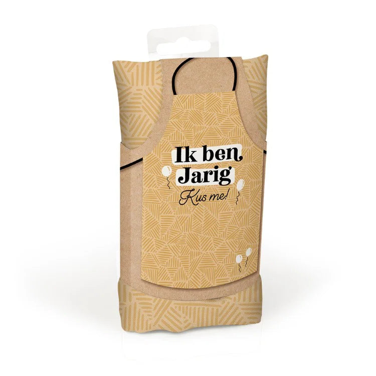 Keukenschort jarig – Ik ben jarig, kus me! | Cadeau