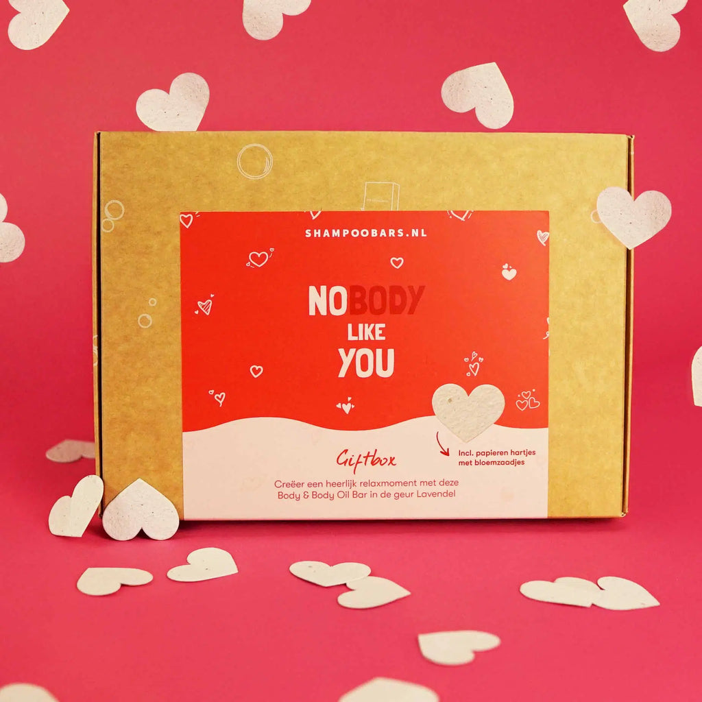 Giftbox ShampooBars noBODY like you – body bar + body oil bar + bloemzaadjes