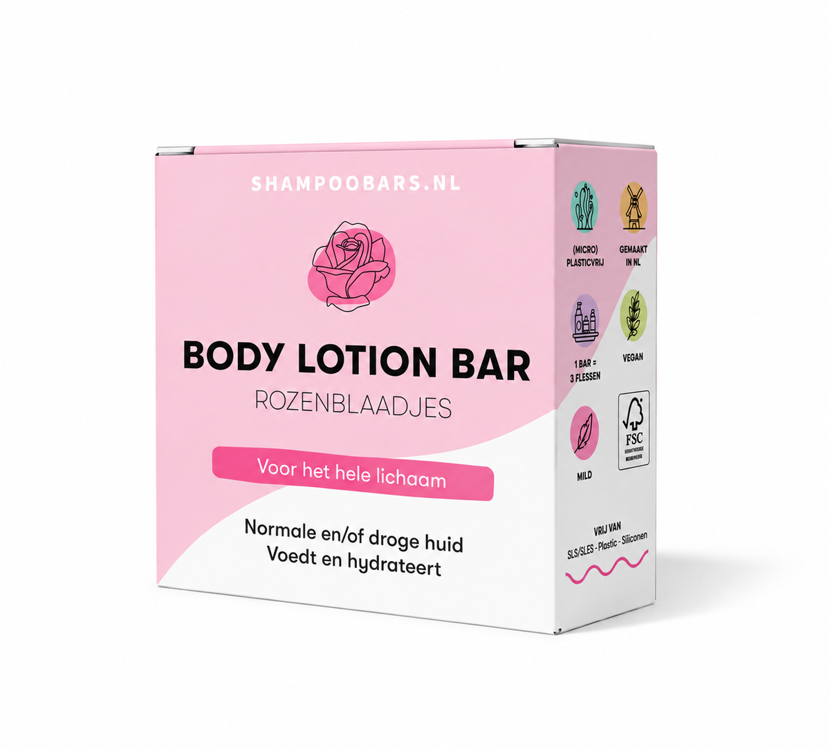 ShampooBars – Body Lotion Bar Rozenblaadjes – hydraterende body bar – 45 gram