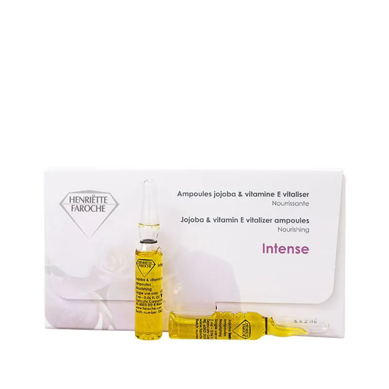 Henriëtte Faroche Intense Jojoba & Vitamin E Vitalizer Ampullen - rote Äderchen, hautstärkend - 6x2 ml
