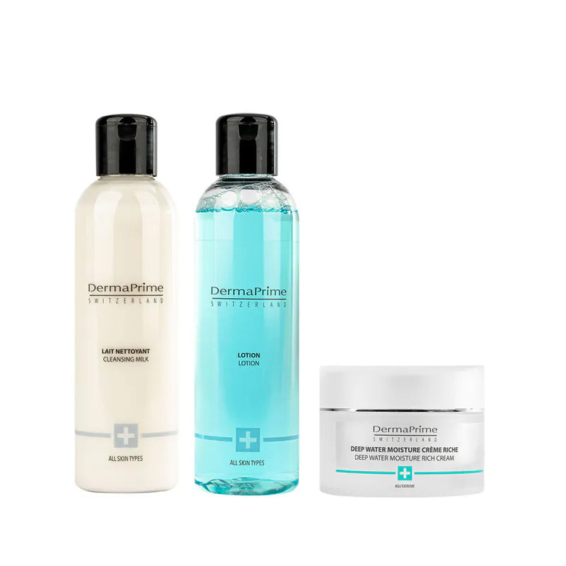 DermaPrime Hydratatie Set – Droge & gevoelige huid – 3 items